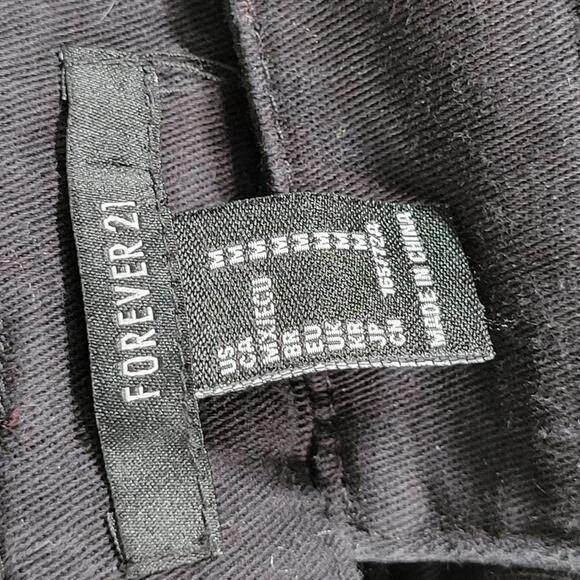 Forever 21 Black Chino Twill Cargo Jogger Pants Women Size M - Picture 3 of 10